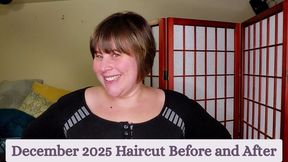 December 2025 Haircut Before and After - BBW MILF Short Hair