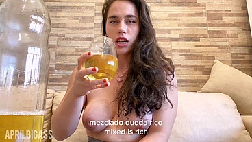 Lauren Phillips, I react as she gets fucked in her ass and swallows pee, and my stepdad makes me drink 2 liters of dark yellow!!!