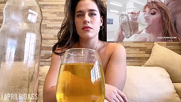 Lauren Phillips, I react as she gets fucked in her ass and swallows pee, and my stepdad makes me drink 2 liters of dark yellow!!!