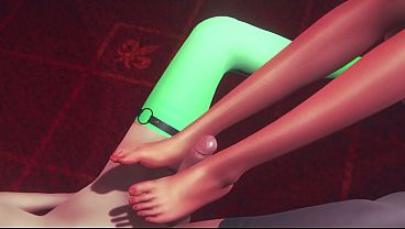 Yaoi Femboy - Tanabe Nobu Handjob and footjob to Cat Femboy - Sissy crossdress Japanese Asian Manga