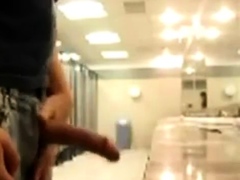 Bigcockflasher - Caught wanking in public restroom