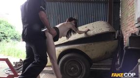 Fake cop with a big dick fucked a long-legged brunette Anna Lee