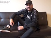Dilf in Adidas tracksuit and trainers farts with bare ass farts nasty big fat ass PREVIEW