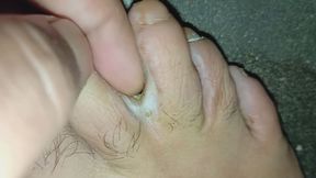 My feet were dirty and with