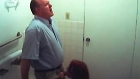 Restroom Blowjob Queen Gets Down and Dirty