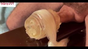 Dirty Talking Daddy Fucking Fleshlight and Moaning Until Huge Cum - Intense Shaking Orgasm