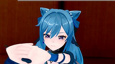 Genshin Impact Keqing Undress Dance And Nude Sex With Kaedehara Kazuha Hentai Mmd 3D Blue Hair