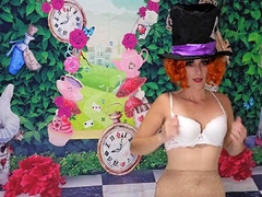 Amateur redhead masturbates then gives a blowjob