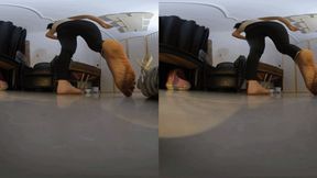 3DVR180 MARTINA POV's dirty feet humiliated and crushed the dwarves