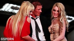 beautifull big tits blondes milf fucked in a classic threesome