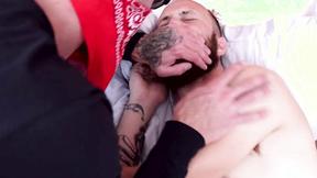 ”Dustin Steel Takes Huge Cock From Brazen Home Invader Sean Duran”