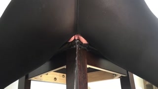 Horny BBW Humps Chair in Ripped Leggings w/ Full Bladder Squirting Pee to Orgasm Part 2 of 2
