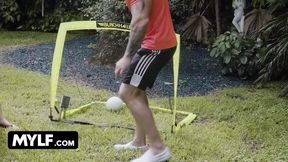 Soccer Player Stepdaughter Wants A Taste Of Muscular Stepdad's Big Dick &amp; Stepmom Is Happy To Share
