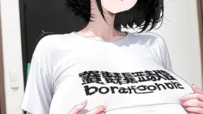 Tempting Black-haired Beauty with Huge Rack