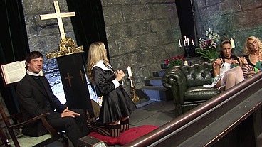 Jordan Kingsley, Tammie Lee, And Stacey Saran Are Horny Nuns That Fuck Their Priests