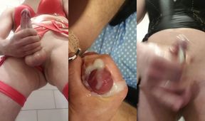 The best thick cum gushing handjob orgasm compilation