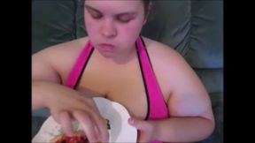 Sexy Cum Slut Eating Hotdog Cover In Thick Cum