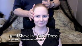 Head Shave In A Black Dress