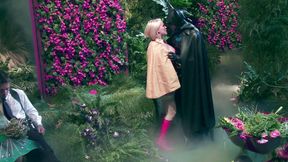 Batman and Wonder girl got *** by nature into outdoor group sex