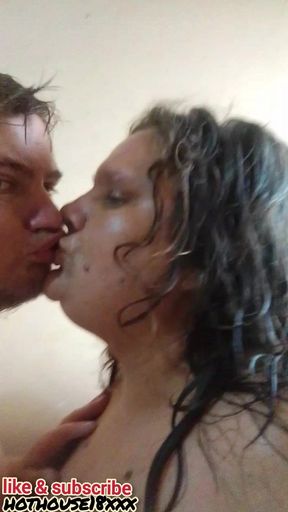 Bathtub pussy play , step son gets best blowjob on bed , step mommy gets on top and ride cock ! Gets cum on boobs