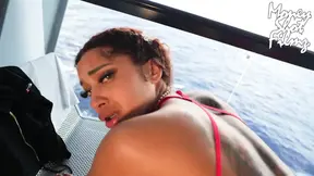 Amateur GF sucks cock and shows big tits