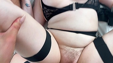 Thick PAWG Takes Sexy TS Woman's Cock & Stud's Huge Dick