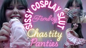 CHASTITY AND PANTIES FOR FEMBOY SISSY COSPLAY SLUT