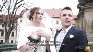 HUNT4K. Rich Man Pays well to Fuck Hot Young Babe on her Wedding Day