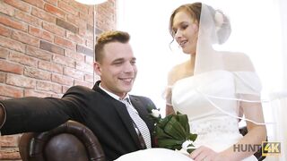 HUNT4K. Rich Man Pays well to Fuck Hot Young Babe on her Wedding Day