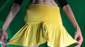 Trying Off my Yellow Miniskirt