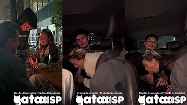 Conheci um gato no barzinho, fiquei de namoradinha e levei-o embora no meu carro, enquanto corno dirigia!