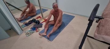 Me Exercising in Crotchless Panties