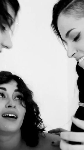 Classic Tattooed Lesbians Licking, Sucking and Probing Their Smooth Shaved Pussys