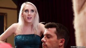 ”Dominant blonde share dick with step sister”