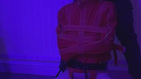 Straitjacket twink milked on the kneeler
