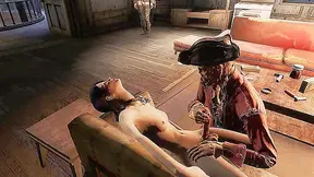 Fallout 4 Zombie Hancock gets fucked by shemale Trixy in asshole