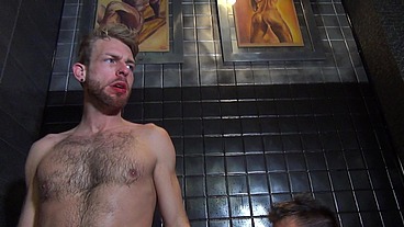 Guillermo Cruise obeying Gabriel Phoenix in the shower