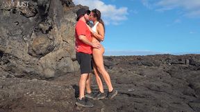 passion among the rocks with bella model