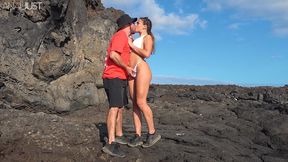 passion among the rocks with bella model