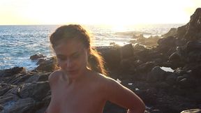 passion among the rocks with bella model