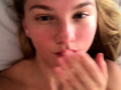 Curly Blonde Teen Records Solo Dildo Masturbation More at