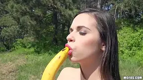 Sweet Warms Up With Banana Before Getting Fucked With Nekane Sweet
