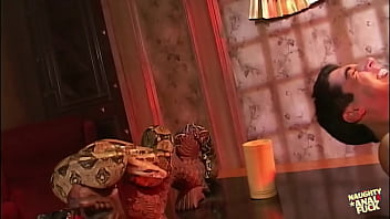 Freaky blonde and brunette get fucked by a big dildo and a dick
