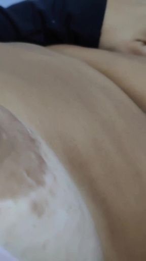 I touch my fat pussy, open it with my fingers and put them inside. (close up)   Clip 1