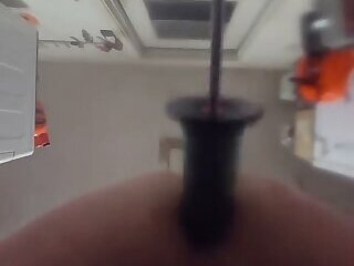 Garage Play with fuck machine