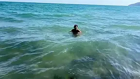 Stepmom Drilled Her Stepson On A Nudist Beach, Constantly Looking Back