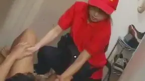 Shocked Shy Delivery Girl 18+ Finds Naked Guy for Hot Encounter