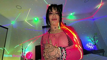 Nova Cane Lights Up The Room In A High-Energy Rave Hookup!