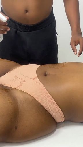 The client wanted me to record the massage session to show her husband   Clip 1