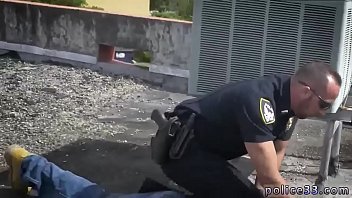 Sexy gay police men cock Apprehended Suspect